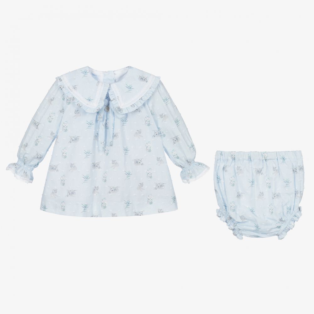 Foque-Платье и трусики из хлопка голубого цвета | Childrensalon Outlet
