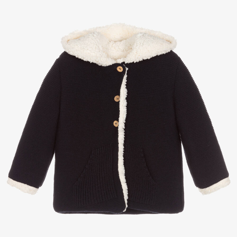 Foque - Manteau bleu à capuche | Childrensalon