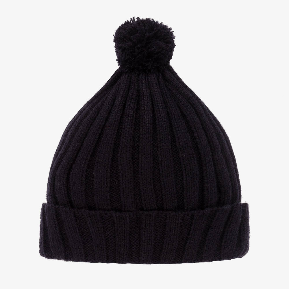 فوكيه-قبعة بوم-بوم أكريليك محبوك لون كحلي | Childrensalon Outlet