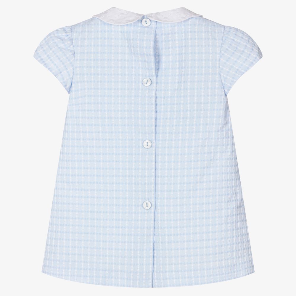 Foque-Голубое платье с белым воротником для малышей | Childrensalon Outlet