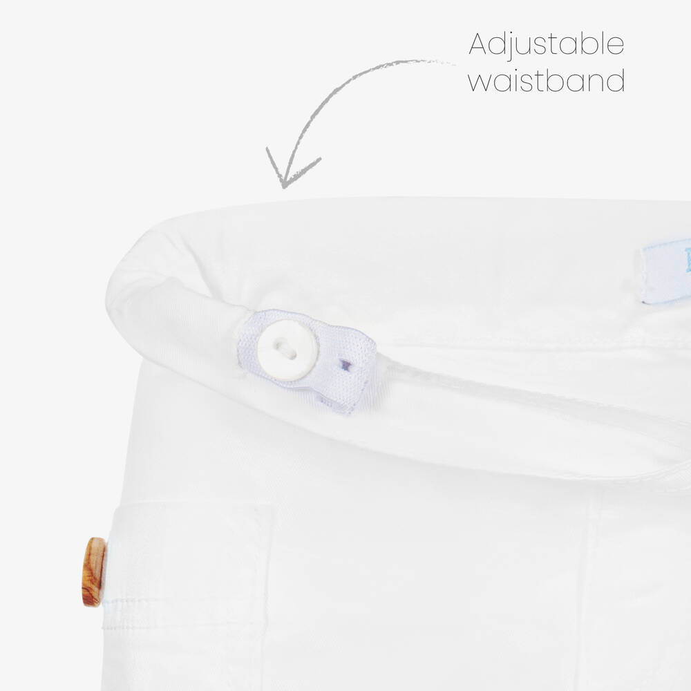 Foque-Белый топ и синие шорты из хлопка | Childrensalon Outlet