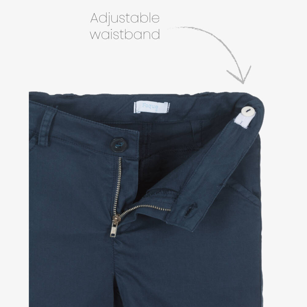 Foque-Boys Azure Linen Blend Outfit | Childrensalon Outlet