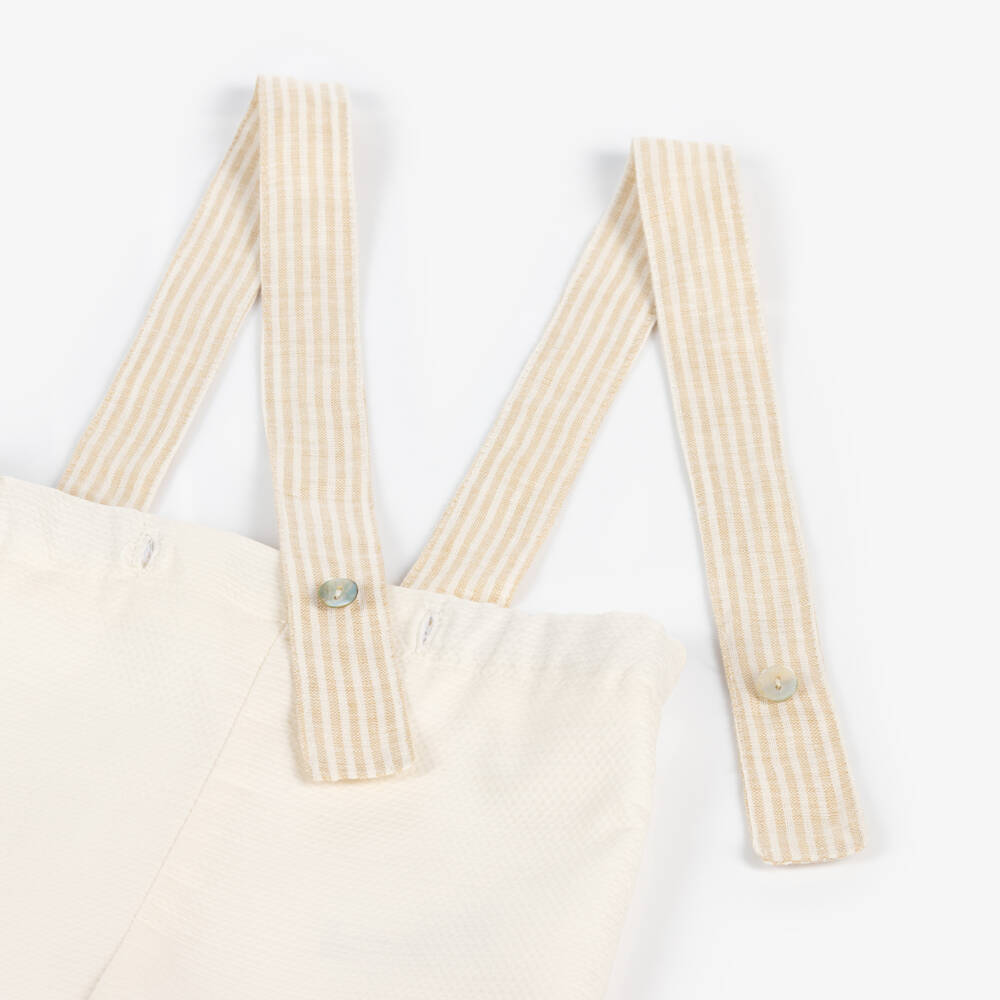 Foque-Бежевый льняной-хлопковый комплект для мальчиков | Childrensalon Outlet