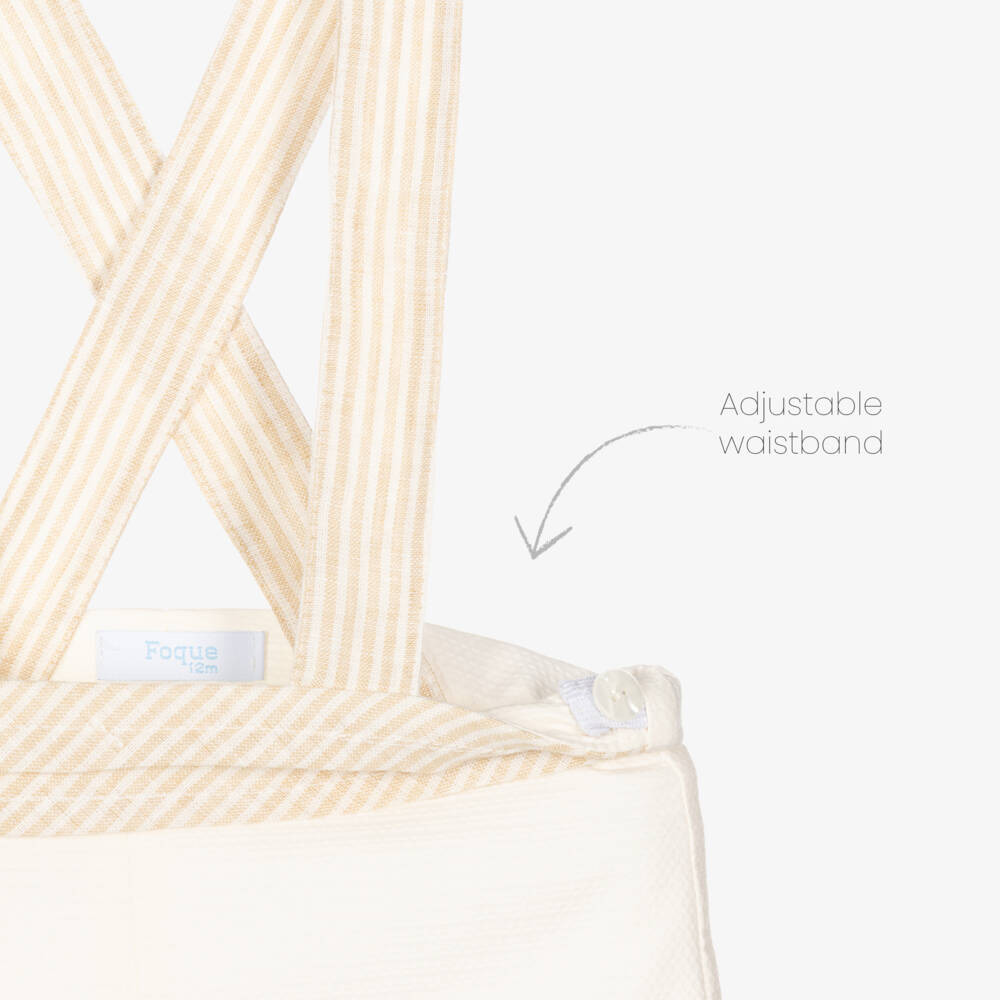 Foque-Бежевый льняной-хлопковый комплект для мальчиков | Childrensalon Outlet