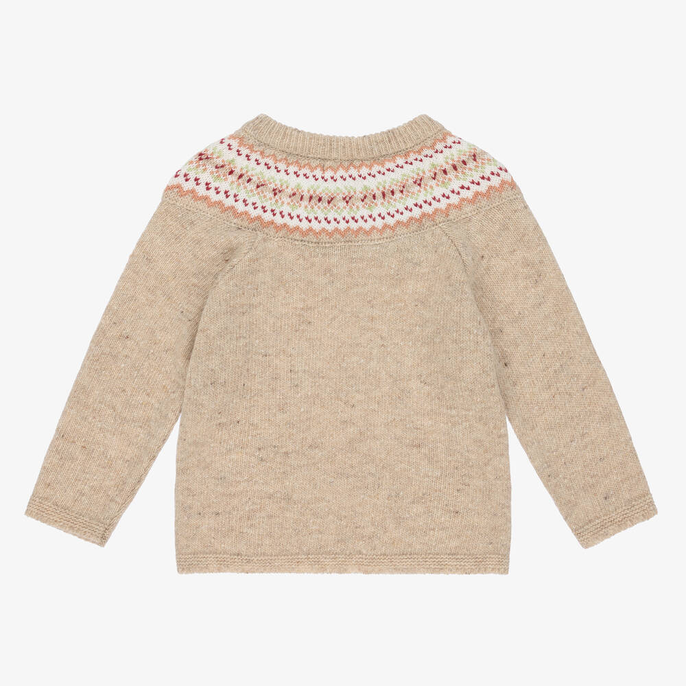 Foque-Boys Beige Wool Knit Sweater | Childrensalon Outlet