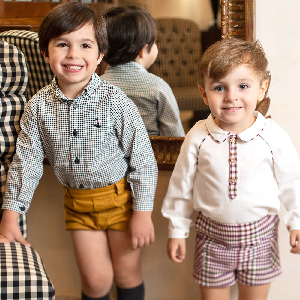 Foque-Boys Black & Yellow Shorts Ensemble | Childrensalon Outlet