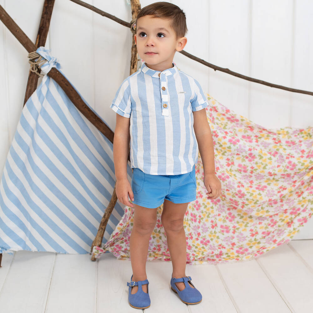 Foque-Рубашка и голубые шорты из хлопка | Childrensalon Outlet