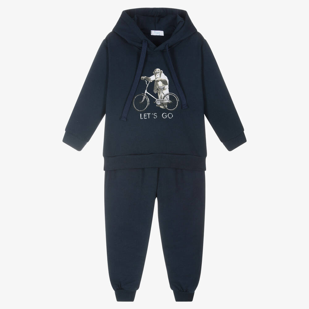 Foque - Blauer Baumwoll-Trainingsanzug (J) | Childrensalon