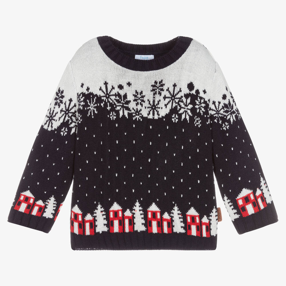 Foque - Boys Blue Fair Isle Sweater | Childrensalon