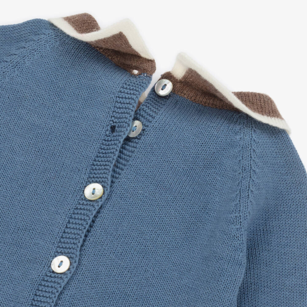 Foque-Комплект для мальчиков синий вязаный с медвежонком | Childrensalon Outlet