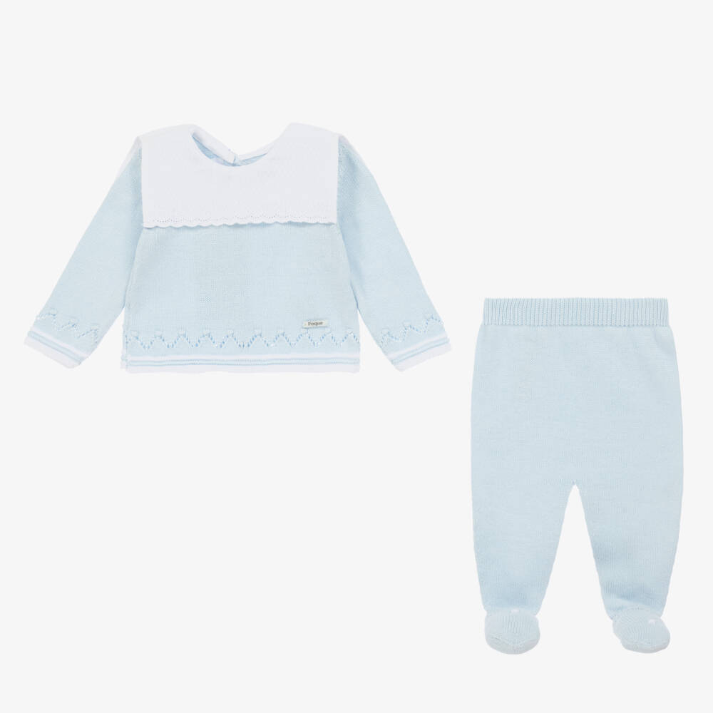 Foque-Комплект для мальчиков из хлопкового трикотажа синий | Childrensalon Outlet