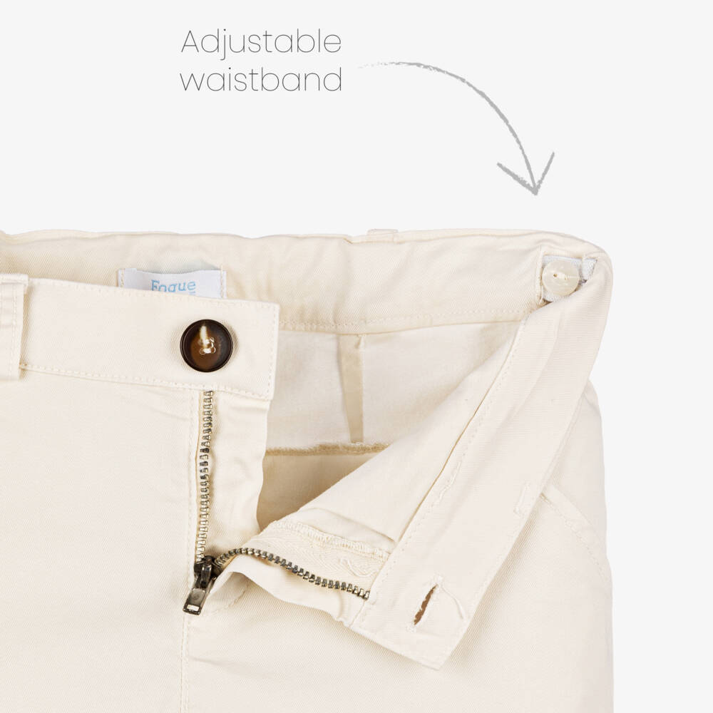 Foque-Boys Cream & Tan Linen Blend Ensemble | Childrensalon Outlet