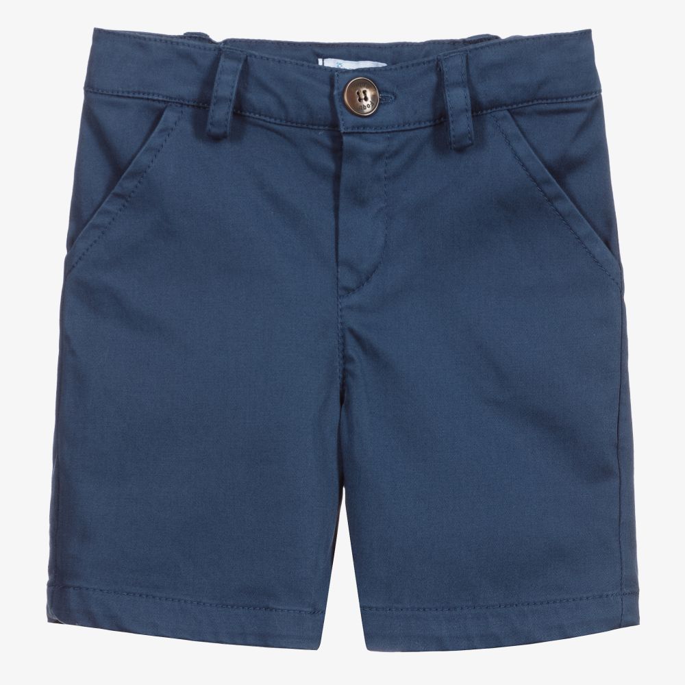 Foque - Boys Dark Blue Cotton Shorts | Childrensalon