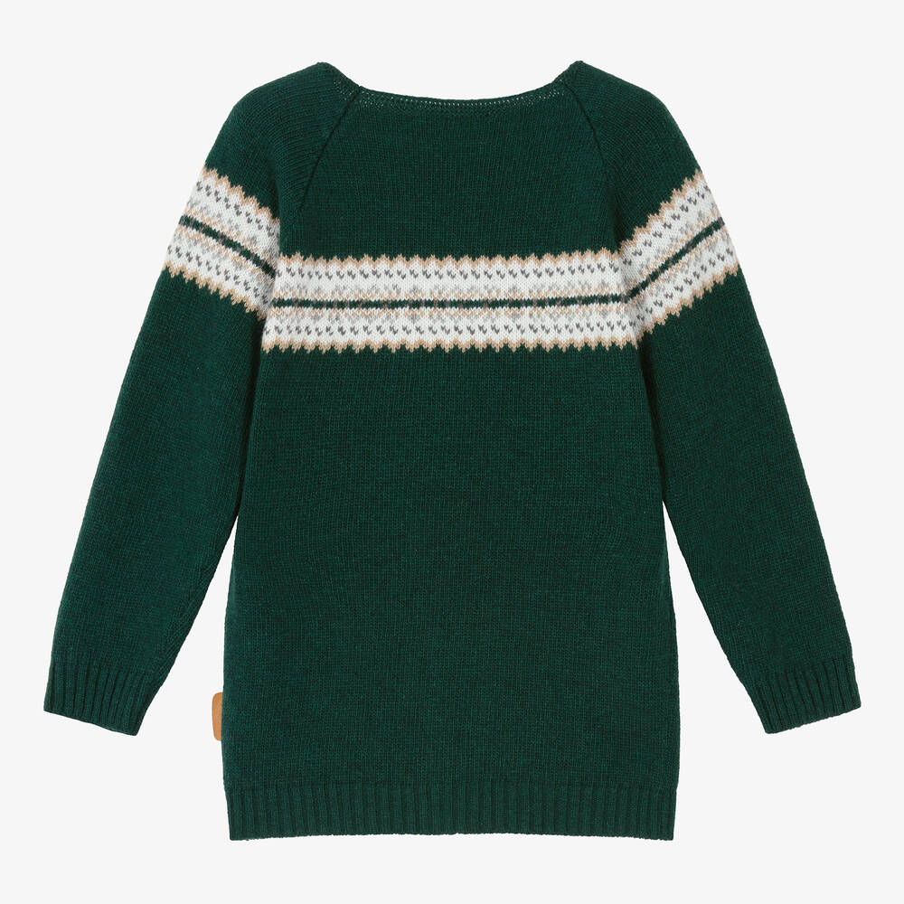 Foque-بلوفر مزيج صوف محبوك لون أخضر للأولاد | Childrensalon Outlet