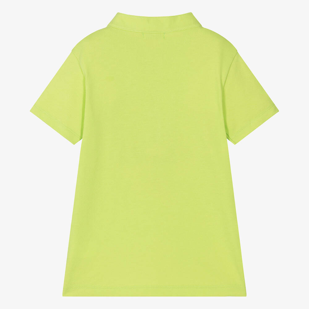 Foque-Boys Green Cotton Polo Shirt | Childrensalon Outlet
