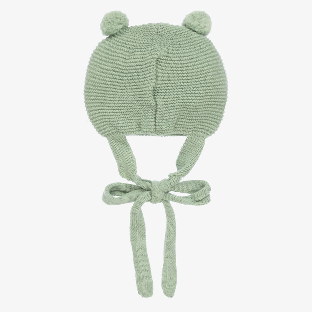 Foque-Boys Green Pom-Pom Knit Hat | Childrensalon Outlet