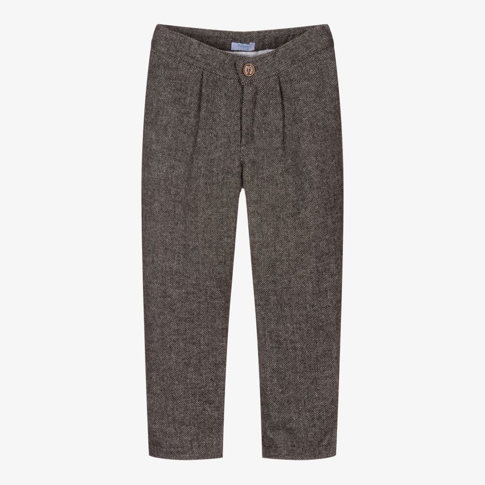 Foque - Boys Grey Cotton Trousers | Childrensalon