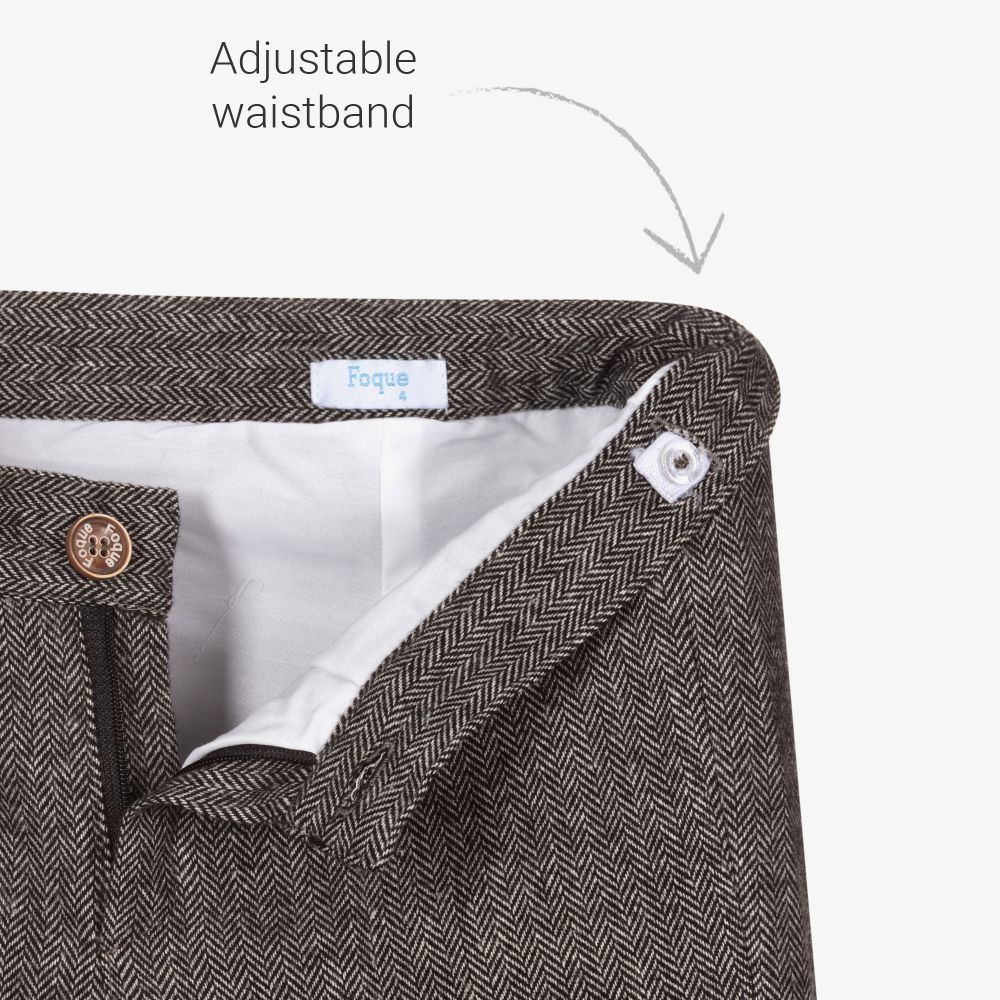 Foque-Boys Grey Cotton Trousers | Childrensalon Outlet