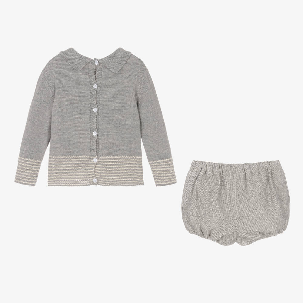 Foque-Boys Grey Squirrel Shorts Set | Childrensalon Outlet