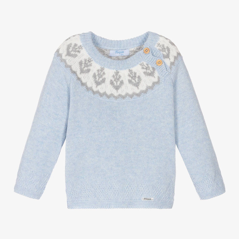 Foque - Hellblauer Strickpullover | Childrensalon