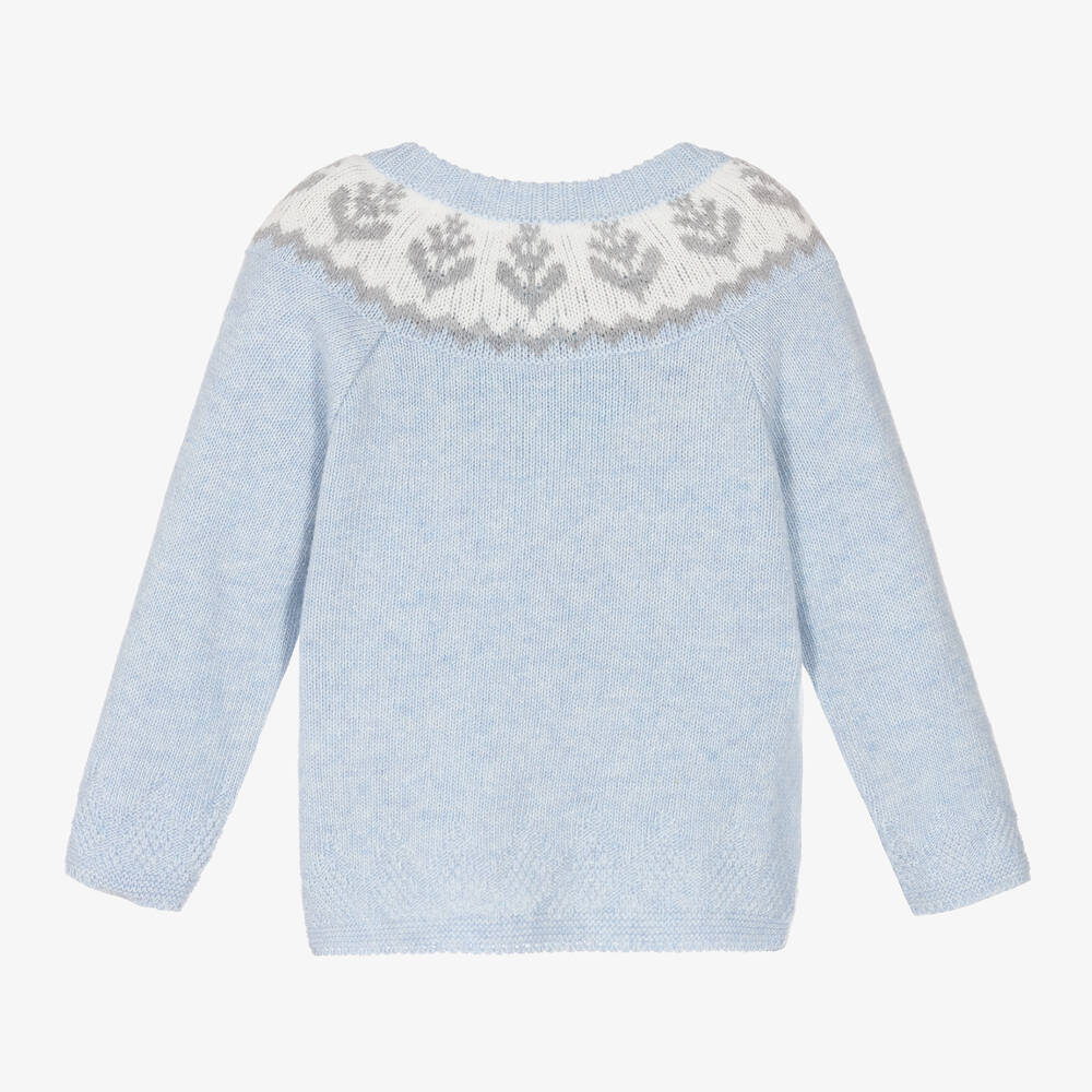 Foque-Boys Light Blue Knitted Sweater | Childrensalon Outlet