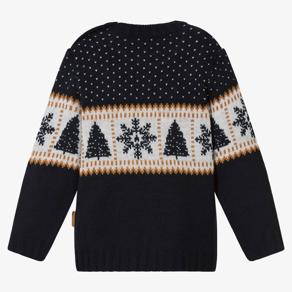 فوكيه-بلوفر أكريليك محبوك لون كحلي للأولاد | Childrensalon Outlet