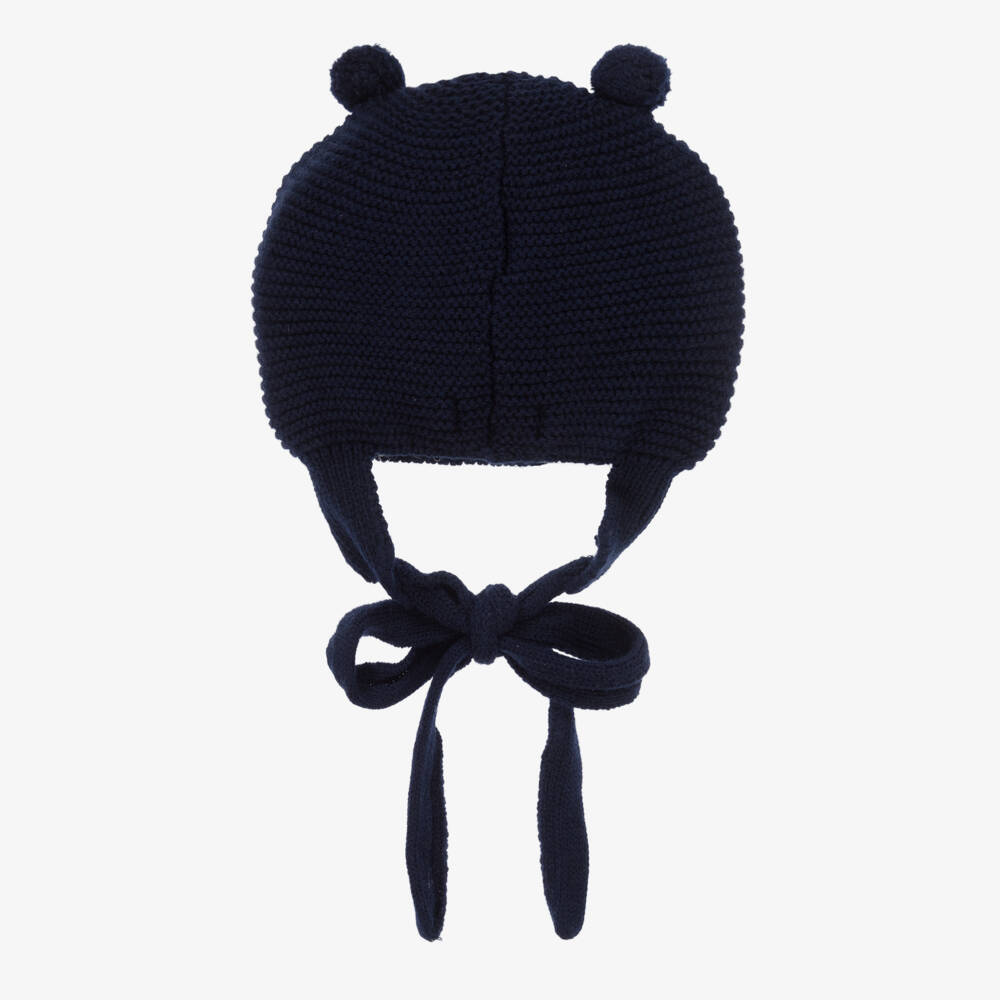 Foque-Boys Navy Knit Pom-Pom Beanie | Childrensalon Outlet