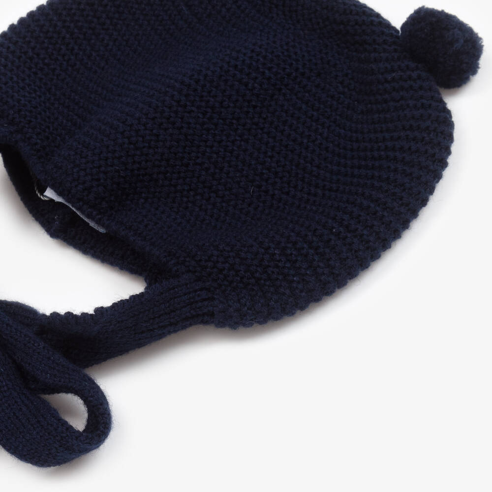 Foque-Boys Navy Knit Pom-Pom Beanie | Childrensalon Outlet