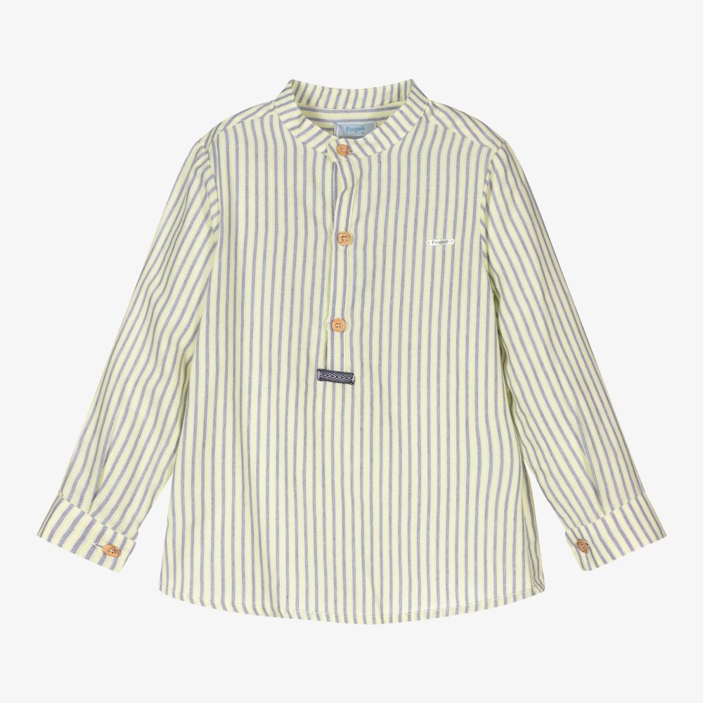 Foque - Неоново-желтая хлопковая рубашка для мальчиков | Childrensalon