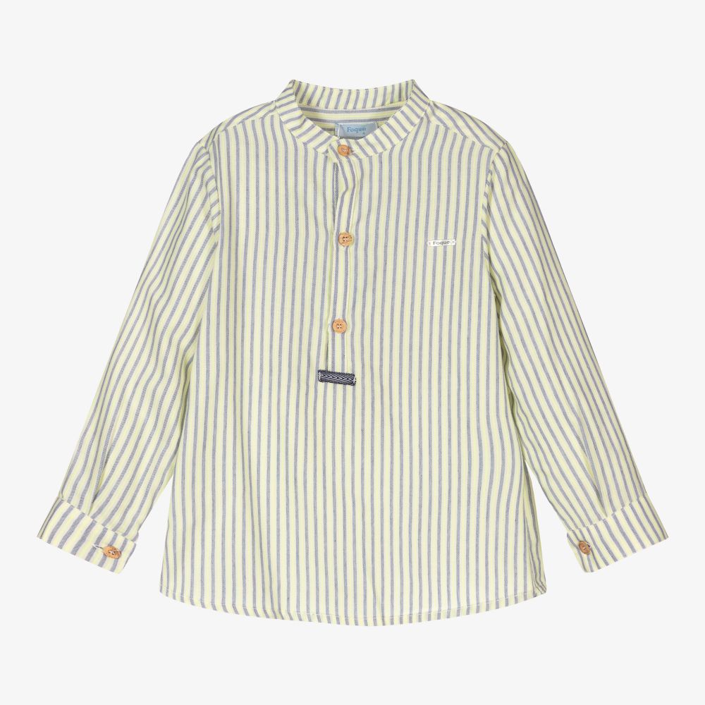 Foque - Boys Neon Yellow Cotton Shirt | Childrensalon