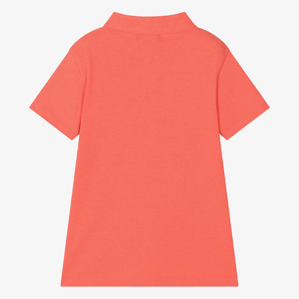 Foque-Boys Orange Cotton Polo Shirt | Childrensalon Outlet