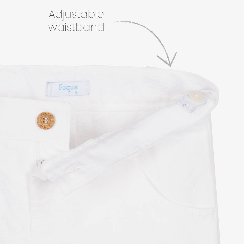 Foque-Оранжевая рубашка и белые шорты из хлопка | Childrensalon Outlet