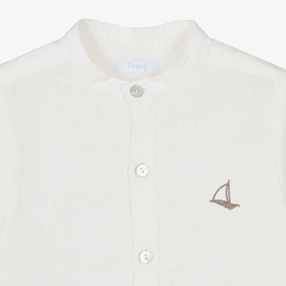 Foque-Boys Pink Linen & Cotton Shorts Set | Childrensalon Outlet