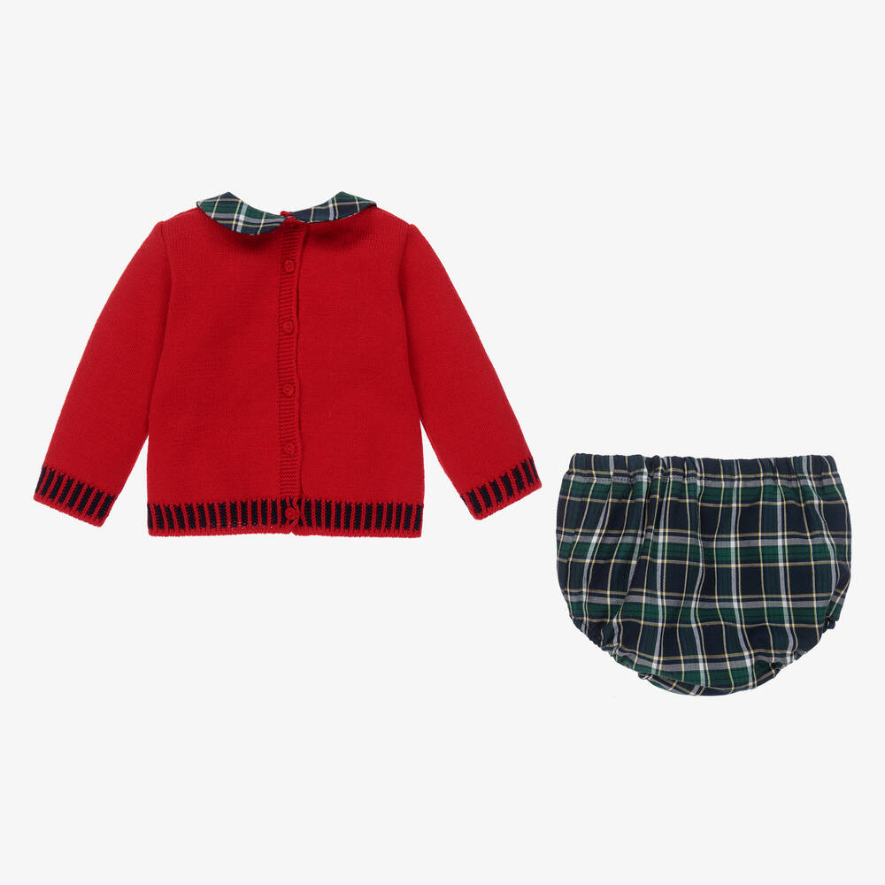 Foque-Красный свитер со снеговиком и шорты для мальчиков | Childrensalon Outlet