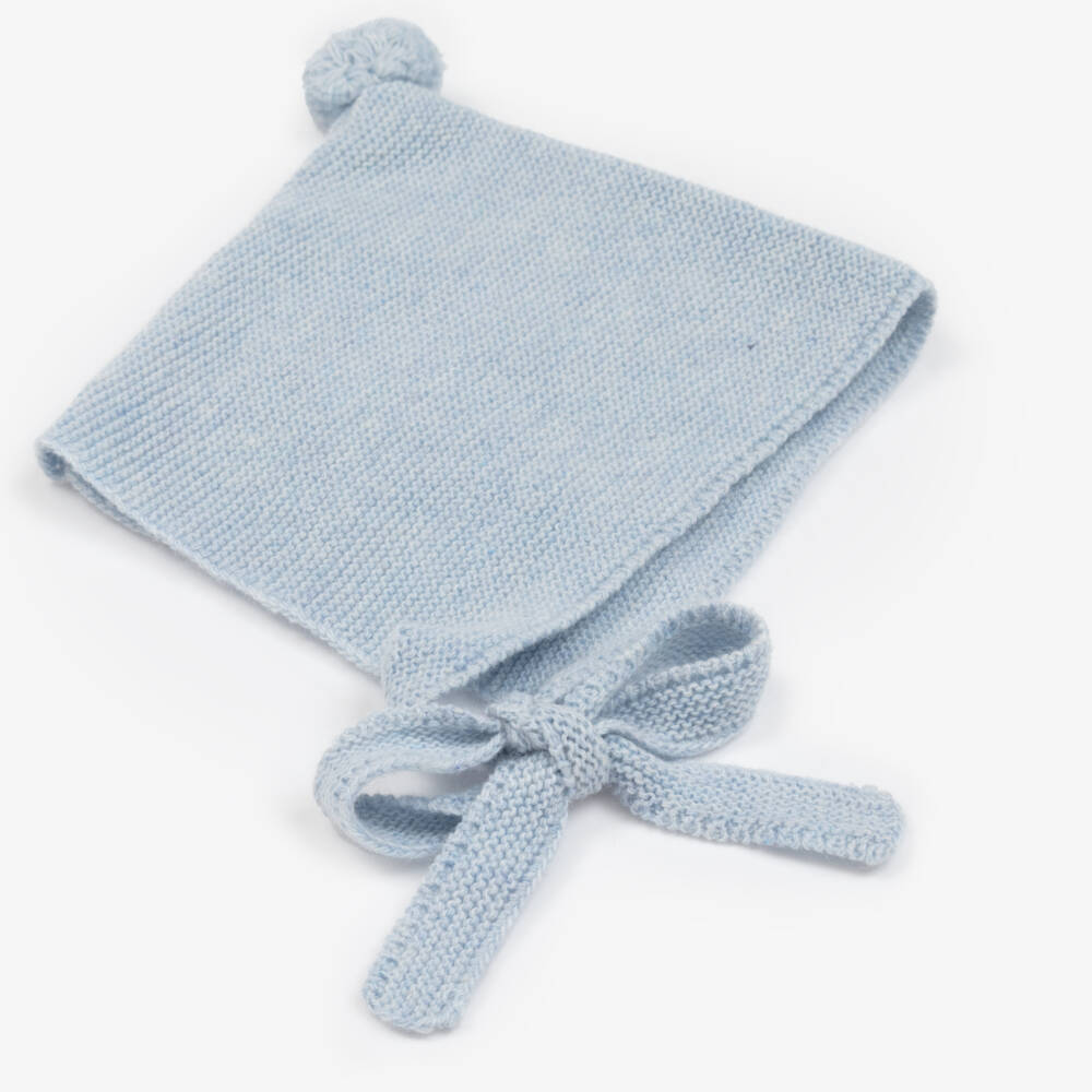 Foque-Boys Soft Blue Knitted Bonnet | Childrensalon Outlet