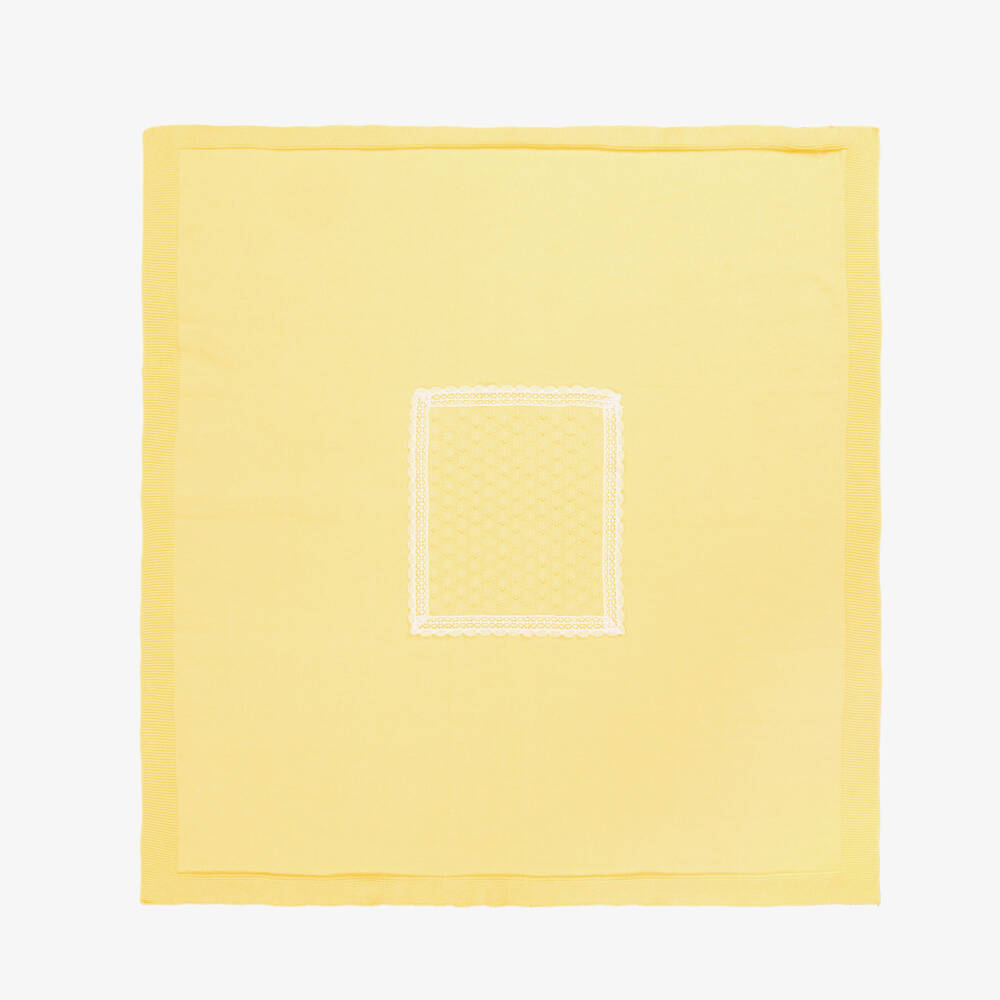 Foque-Boys Soft Yellow Knit Throw | Childrensalon Outlet