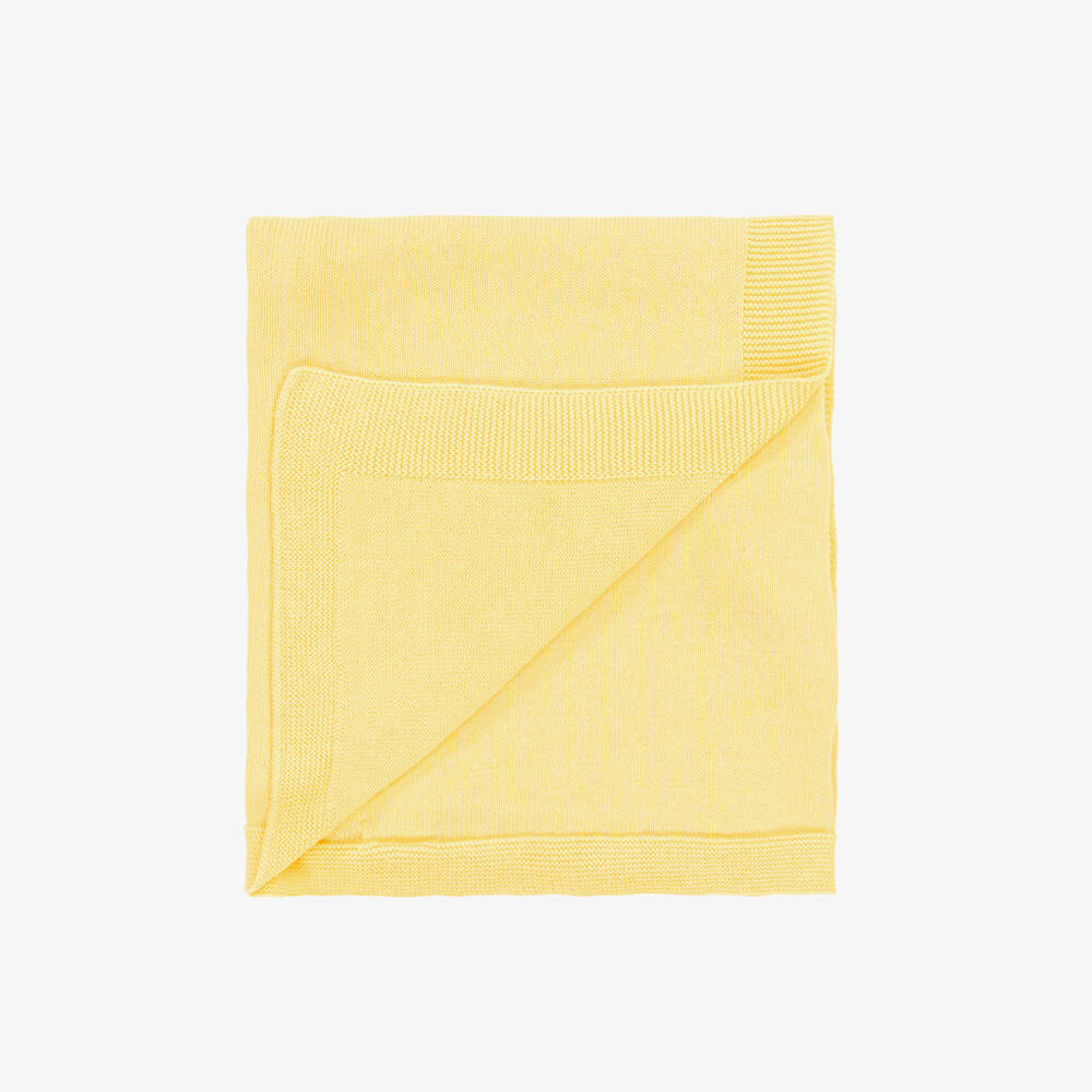 Foque-Boys Soft Yellow Knit Throw | Childrensalon Outlet