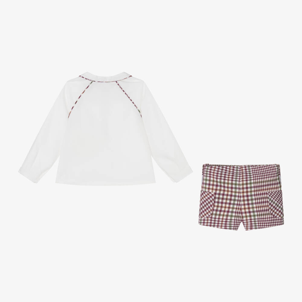 Foque-Boys Tartan Check Shorts Ensemble | Childrensalon Outlet