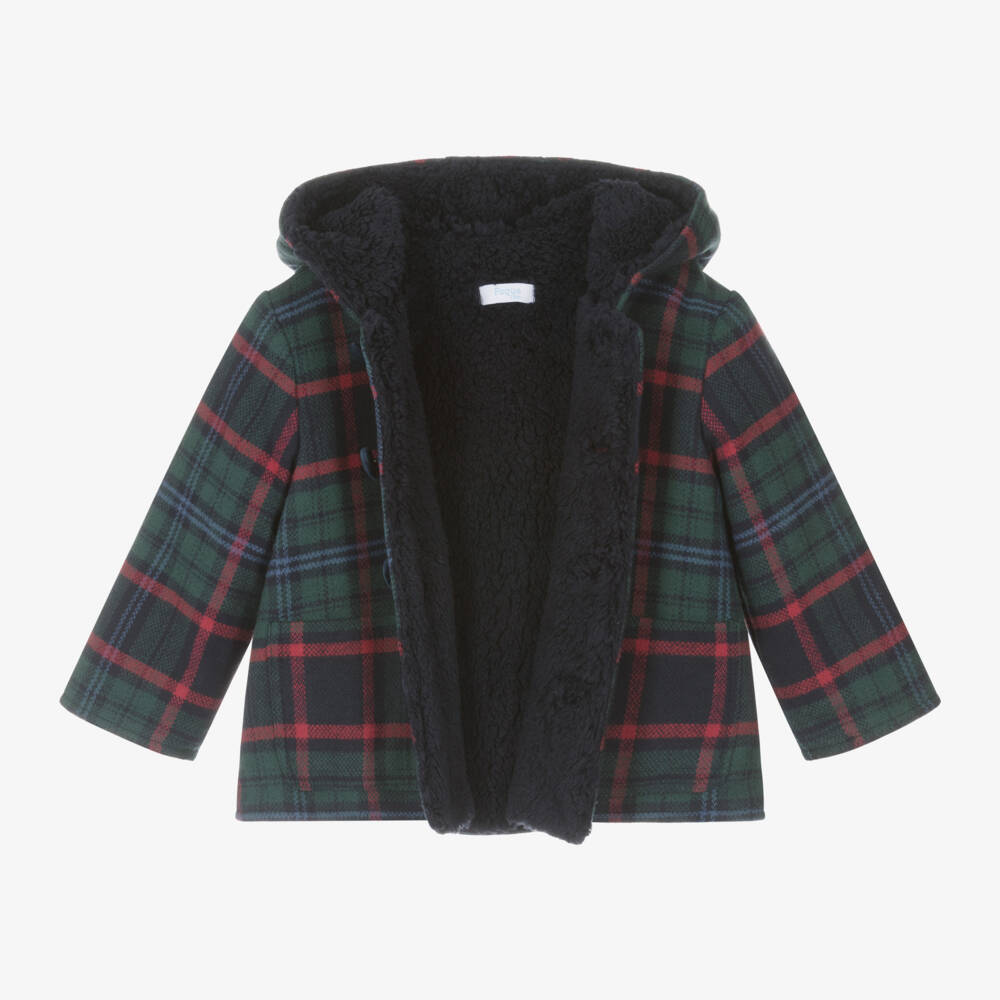 فوكيه-معطف بهودي تارتان لون أخضر للأولاد | Childrensalon Outlet