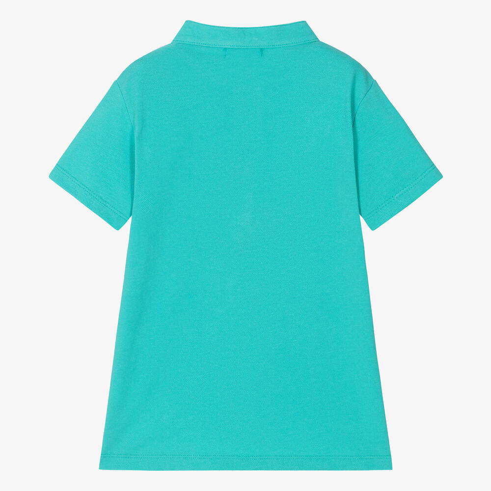Foque-Boys Turquoise Blue Cotton Polo Shirt | Childrensalon Outlet