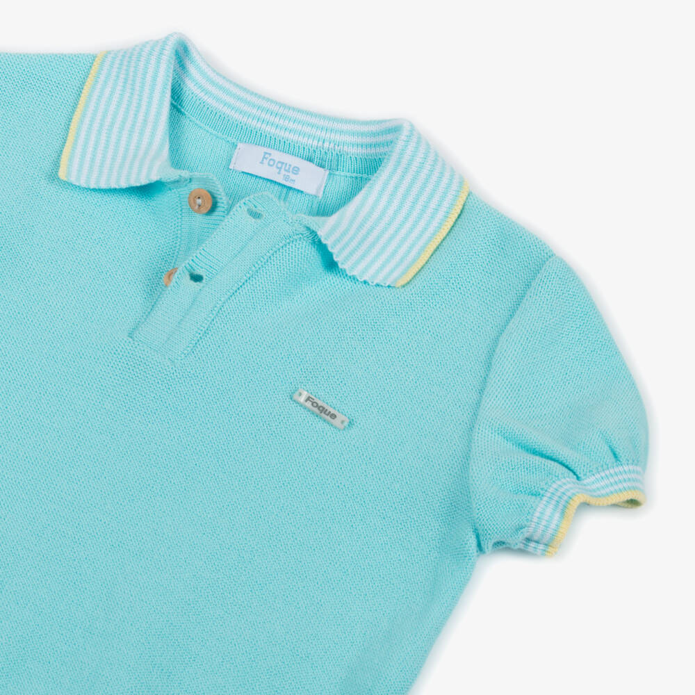 Foque-بولو قطن محبوك تركواز للأولاد | Childrensalon Outlet