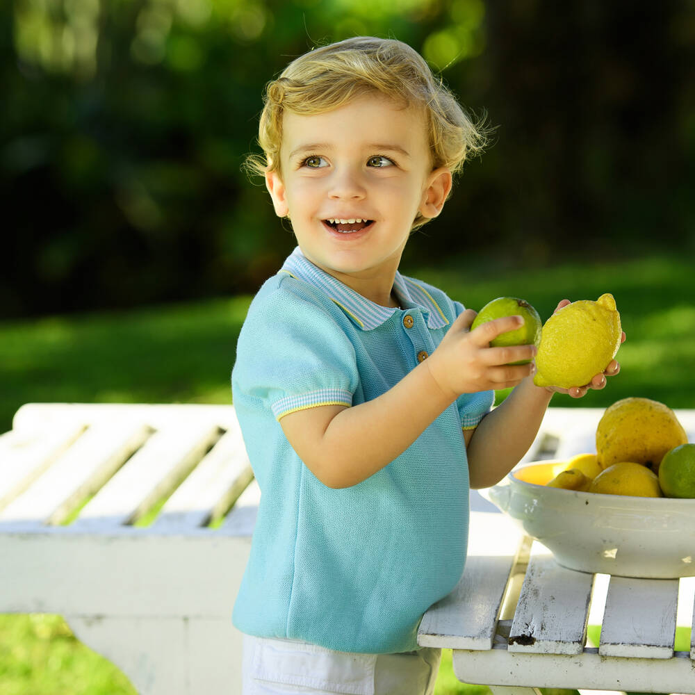 Foque-بولو قطن محبوك تركواز للأولاد | Childrensalon Outlet