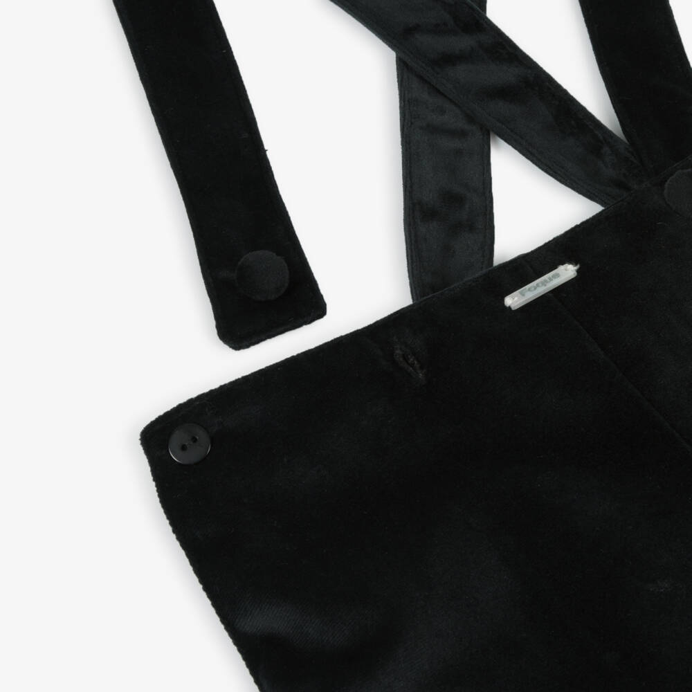 Foque-طقم شورت مخمل لون أسود وعاجي للأولاد | Childrensalon Outlet