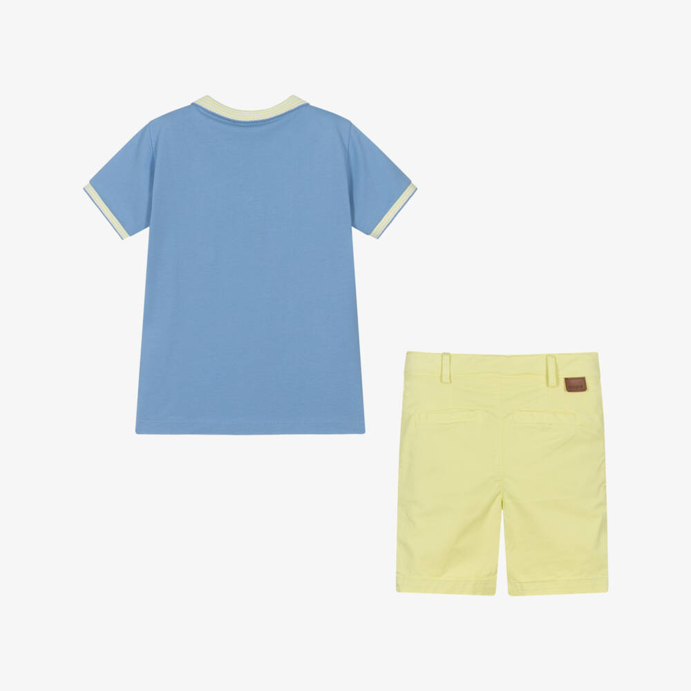Foque-طقم بولو وشورت قطني زاهي للأولاد | Childrensalon Outlet