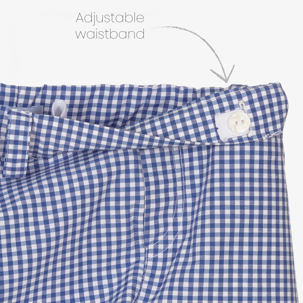 Foque-طقم شورت قطن جيرسي لون أبيض وأزرق باهت للأولاد | Childrensalon Outlet