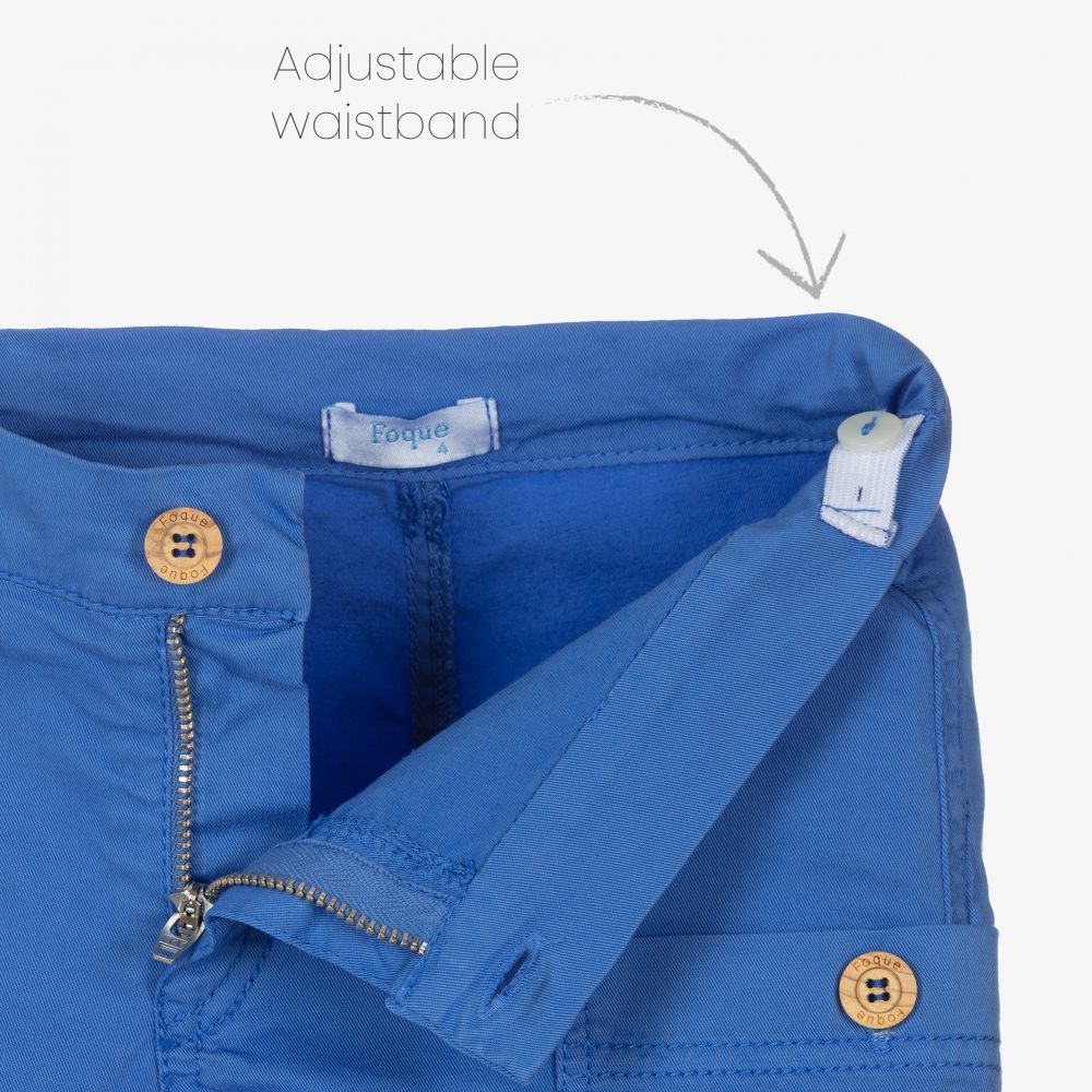 Foque-Boys White & Blue Shorts Set | Childrensalon Outlet