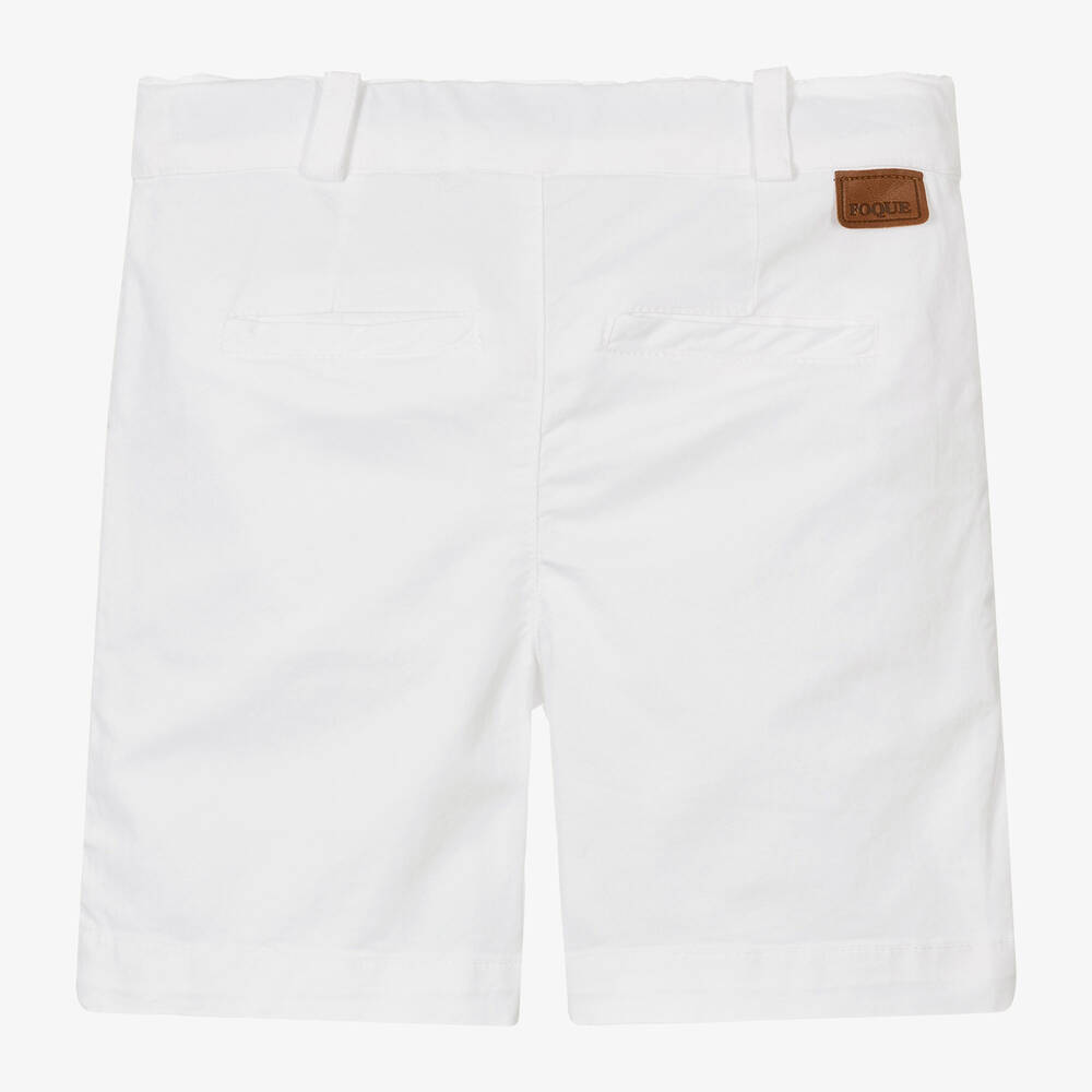 Foque-Boys White Cotton Shorts | Childrensalon Outlet