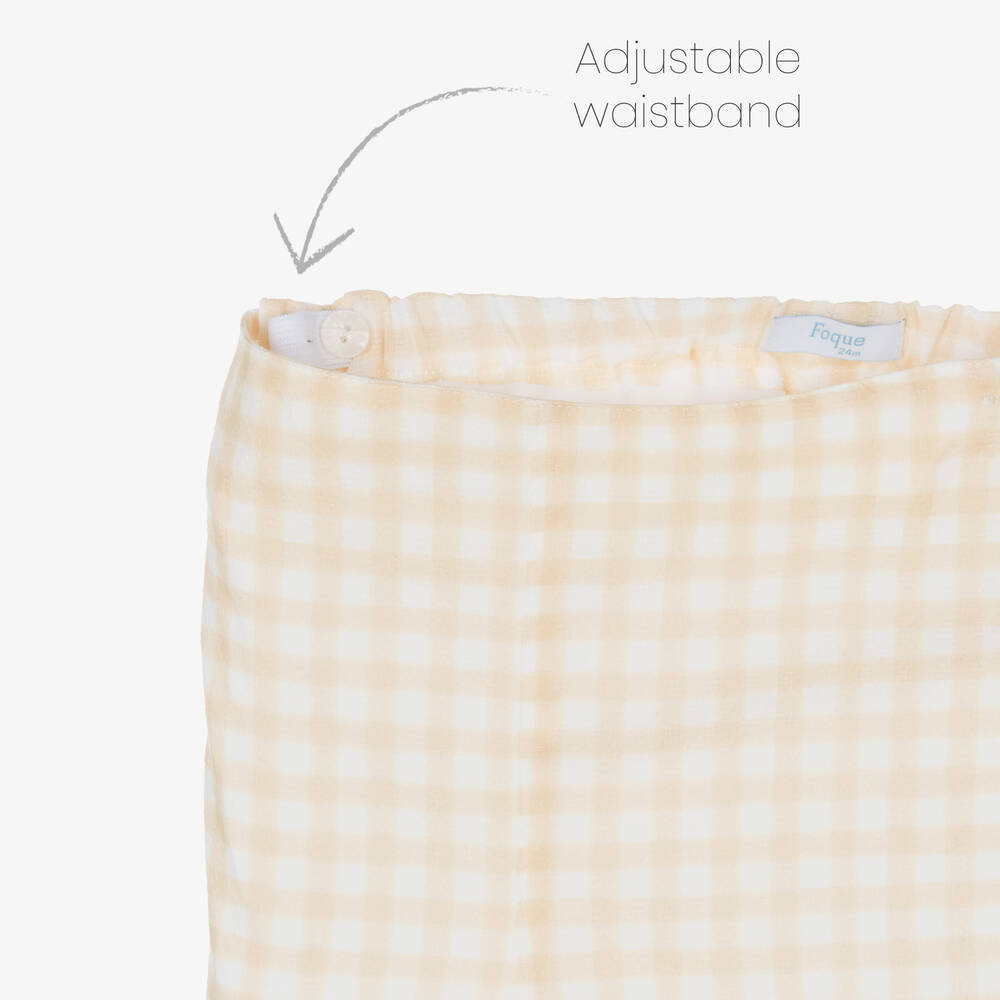 Foque-Boys White & Yellow Cotton Shorts Set | Childrensalon Outlet