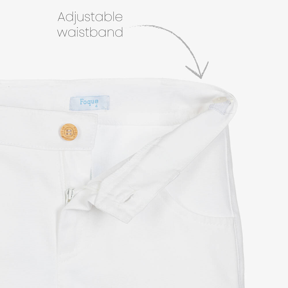 فوكيه-طقم شورت قطن لون أصفر وأبيض للأولاد | Childrensalon Outlet