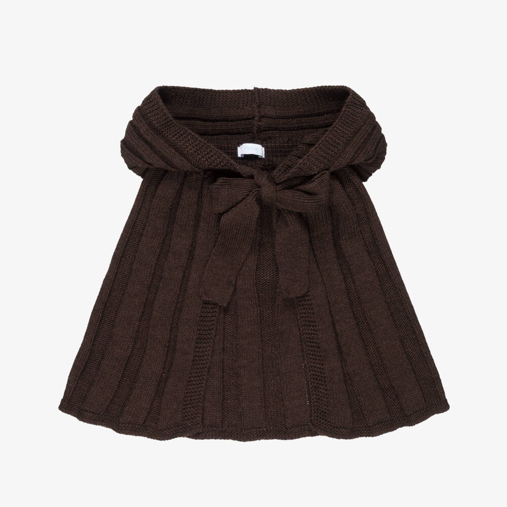 Foque-Brown Knit Cape | Childrensalon Outlet